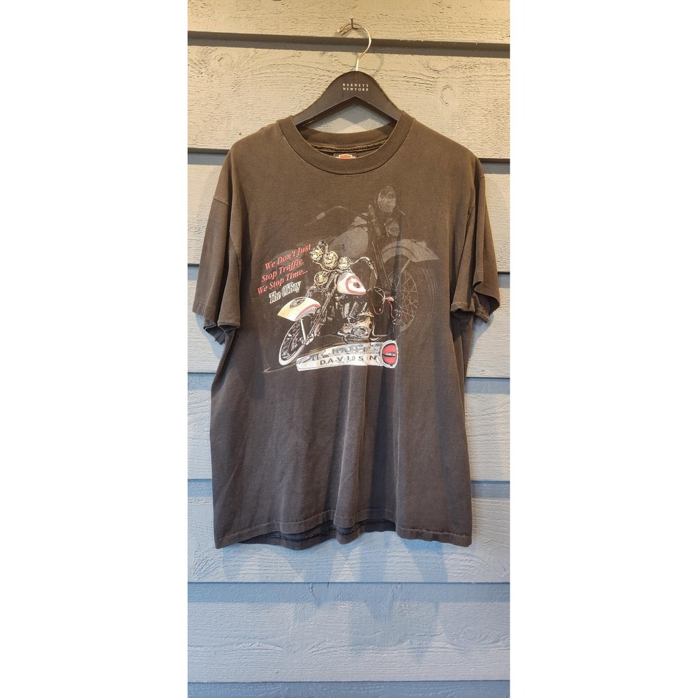 Vintage Harley-Davidson Shirt Mens XL Black West Coast Florida Motorcycle 90s